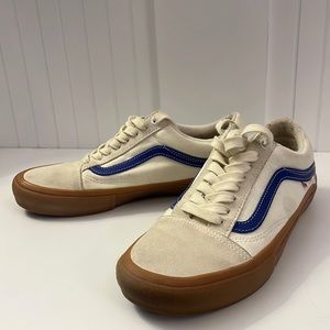 Cream Felt Old School Pro Vans EXTRA CUSHION